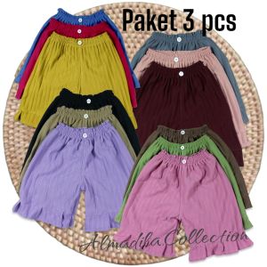 PAKET 3 PCS CELANA PENDEK ANAK PEREMPUAN PAKAIAN ANAK PEREMPUAN BAWAHAN
