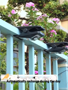 พลังงานแสงอาทิตย์กลางแจ้ง LED Street Clip ในการเคลื่อนไหวการเหนี่ยวนำ IP65 ไฟตั้งแคมป์กันน้ำสำหรับรั้วดาดฟ้าผนังตั้งแคมป์เต็นท์ลาน