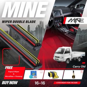 Wiper Frameless Double Blade SUZUKI CARRY 1 Pasang FREE BONUS
