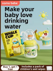 Insulated Childrens Water Cup Whale Spray Water Cup Toddler Straw Cup for Outdoor Use Baby Drinking Cup Home Use