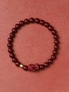 High Content Real Cinnabar Lucky Charm Bracelet for Couples Female Style Purple Gold Sand Gift for Boyfriend Or Girlfriend