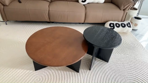Coffee Table Combination For Living Room Sofa Side Table Solid Wood Round Nordic Simple Modern Table