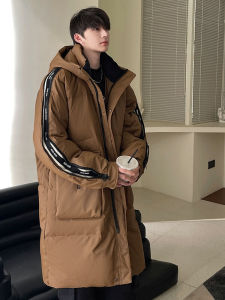 Mens down Jacket Non-Washable Thickened Long Loose Workwear Waterproof Outerwear Winter New Style Warm Hooded Coat