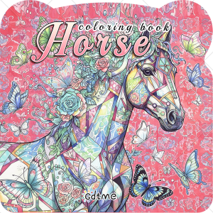 Horse Bold-easy  Irregular Patterns Coloring Book for Adults Cute  Drawing Book Perfect Gift for Party and Birthday