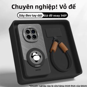 Ốp lưng GGUU cho Huawei Magic7 Pro bằng silicon Magsafe hình gấu trúc chống rơi có dây đeo