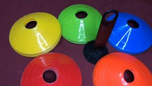 20Pcs Soccer Training Football Ball Game Disc Agility Disc Cone Set Multi Sport Training Cones