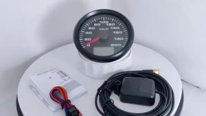 Rhaxel 6 Gauge Set 85MM GPS Speedometer 160MPH 0-200KM with Tachometer with 52MM Fuel Level 8 Colors Backlight for Car Truck