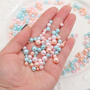 10g 3-8mm No Hole Imitation Round Beads for Jewelry & Home Decor