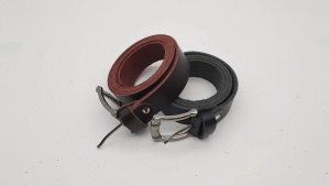 Dây nịt da bò hạt DHM-609 | Mặt khoá kim laze 2 hoạ tiết thời trang | Bảo hành 12 tháng