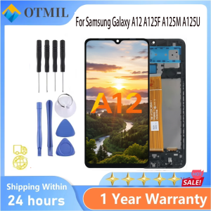 LCD Screen Display For Samsung Galaxy A12 A125F A125M A125U Touch Screen Assembly Replacement Screen Digitizer with Frame Tools