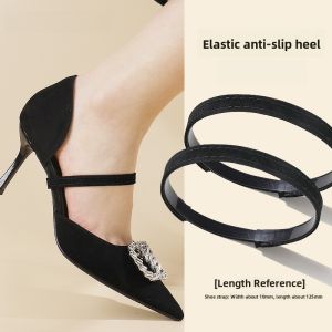 Transparent Invisible Elastic Shoelaces for High Heels Flat Shoes Comfortable Fixed One-Strap Buckle Shoe Accessories
