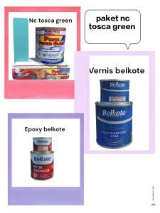 cat duco paket penta nc tosca green terdiri dari penta nc tosca green  vernis belkote dan epoxy belkote