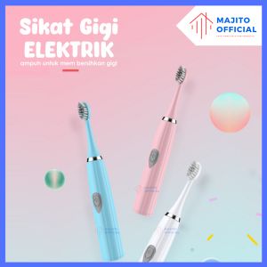 Sikat Gigi Elektrik Dewasa / Sonic Vibration Electric Tooth Brush Battery Waterproof