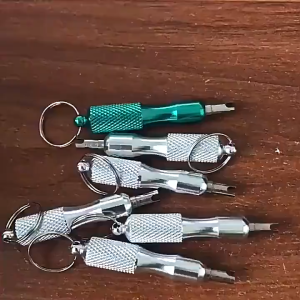 Universal Valve Core Wrench Keychain Stainless Steel Silver Tire Repair Tool Auto Car Motorcycle Bik