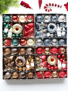 ลูกบอลประดับต้นคริสต์มาส พลาสติกเคลือบดีไซน์พิเศษ วาดภาพประดับต้นคริสต์มาส เครื่องประดับตกแต่งงานวันเกิด