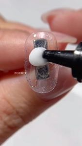 [ Pochit nail ] Gel vẽ nổi trang trí móng tay Tude Taem 10g màu trắng đậm đặc giữ form cố định