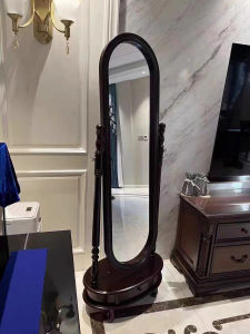 LEMANTING | Solid Wood Full Length Mirror Drawer