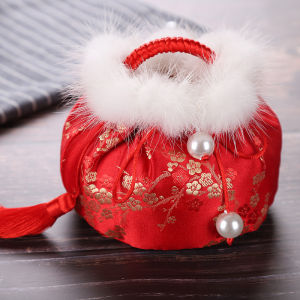 Chinese Ancient Style Hand Warmer Heating Tangpozi Thickened Pure Copper Pot Cloth Cover Hot Back Hot Compress Hot Water Bag Foot Warming Bed Quilt