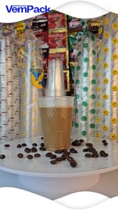 50 PCS | Gelas Plastik Cup Smile | Cangkir Plastik Kopi | Gelas Plastik Minuman Es Dingin | Cup Kopi