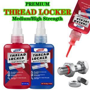 Threadlocker—For metal screws—Medium/High strength (blue/red)—Removable/Permanent anti-loosening fastening