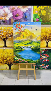 Tranh Phong Cảnh Núi Rừng Hòa Ca Tranh Canvas Tranh Tráng Gương Tranh Trang Trí