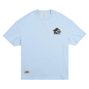 PANMAX | Heavyweight Embroidered Tree Print Crewneck Short Sleeve T-Shirt for Men