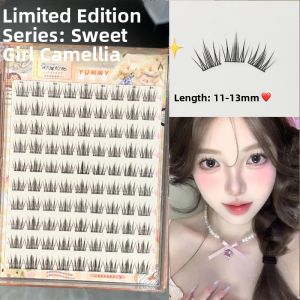 Short Soft Lisbon No-glue Fake Eyelashes Natural Baby Bend Eye Waterproof Sweatproof Easy Use Segmented Fake Eyelashes for Any Skin Type