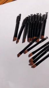 VION 2 In1 Kuas Rias Make Up Brush Eyeshadow Eyebrow Bahan Lembut Makeup Beauty Eyebrow Brush Serbaguna Miring Garis Kepala XX039