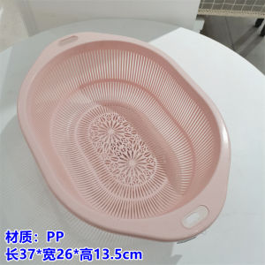 Hũ Rau Nhựa Hai Lớp Lớn Cho Nhà Bếp Rổ Lọc Nước Rổ Đựng Trái Cây Đa Năng Rổ Rửa Rau Lưới Lọc Nước Kiểu Tươi Mới Đơn Giản