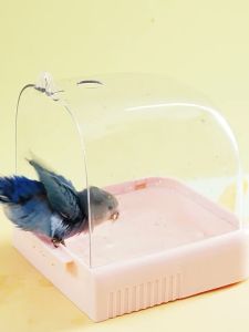 Renna‘s Bird Bathing External Hanging Bathtub Bird Cage For Bird Toys Accessories Shower Box Small