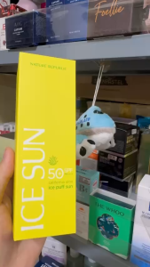 [TEM PHỤ + VAT] - Kem Chống Nắng dạng đẩy (ấn) Nature Republic California Aloe Ice Puff Sun SPF 50+ 100ml