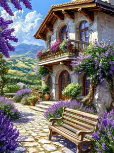 Huacan Landscape Diamond Painting Full Square Round Mosaic House Craft Kit Picture Of Rhinestones
