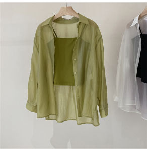 Stylish Fashionable Translucent Tencel Chiffon UV Protective Shirt