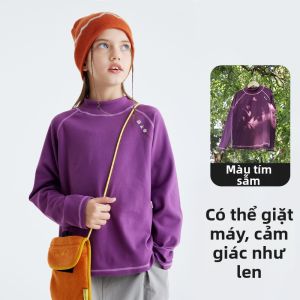 Purrfect diary | Áo Thun Dài Tay Cổ Trụ Ngắn Cho Bé