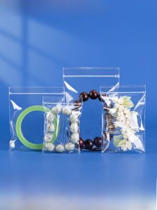 High Transparency PP Bag Jewelry Sealed Bag Thickened Storage Case for Buddha Beads Fashion Jewelry Accessory Organizer