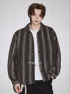ALLIN | Vintage Striped Long-sleeve Shirt