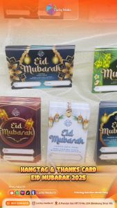 [30pcs] Hang Tag  Eid Mubarak Hangtag Idul Fitri 5x9 Gantungan Hampers Lebaran Ramadan Lebaran Card