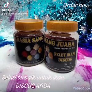 PAKAN IKAN DISCUS SANG JUARA PELET IKAN DISCUS RAHASIA SANG JUARA 100gr