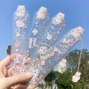 Cây Chổi Cát Dễ Thương 15cm Trong Suốt Có Thước Đo Có Thể Sử Dụng Làm Dấu Sách Dành Cho Học Sinh Tiểu Học