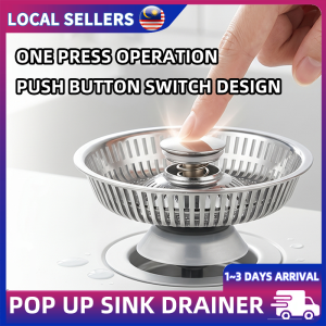 Universal Kitchen Sink Strainer Pop-Up Drain Filter (7.6-8.5cm) | Anti-Odor & Anti-Clogging Water Stopper