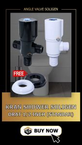 Stop Kran Kloset 2 Cabang Double PVC Jet Shower Keran Bidet T Model Tee TERMURAH 1 DAN 2 LUBANG