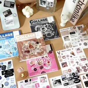 20PCS Cartoon Collage Sticker Book DIY Scrapbooking Collage Junk Journal Vintage Stationery Supplies