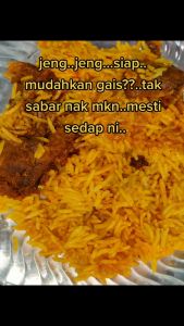 Sharifah Food Ready To Eat Nasi Briyani Gam Sedia dimakan Mudah Cepat Enak Resepi Masakan Timur Tengah