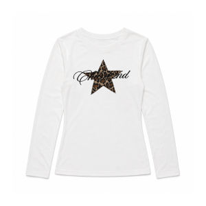 Slimming Leopard Star Pattern Long Sleeve T-Shirt