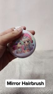 My Style TM 1209 Chibi Junior Girls Folding Hairbrush With Mirror - Sisir Lipat Bulat dengan Kaca