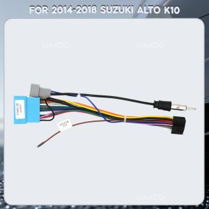 Frame For 2014-2018 Suzuki ALTO K10 9INCH RHD 2 Din Interior Kit Panel Center Car DVD MP5 Android Frame Harness Adapter Decoder