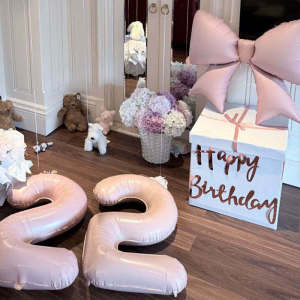 QIANHUAJIAN | Ins Style Pink Girls Birthday Decoration Balloons Big