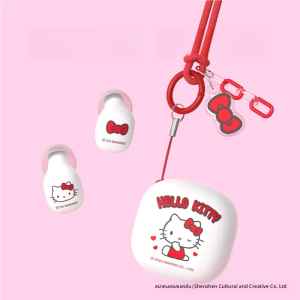 ใหม่แฟชั่น Sanrio กล่อง TWS Kuromi น่ารักชุดหูฟังไร้สายบลูทูธหูฟังกีฬาลดเสียงรบกวน Touch Control เกมเด็กของขวัญ