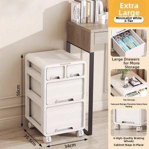 Portable A4 Document Drawer Storage Cabinet No-Assembly Required