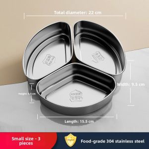 Food Grade 304 Steamer Bowl with Cover Fan Shape Steaming Tray Special for Rice And Egg Pudding Multi-Compartment Steaming Bowl